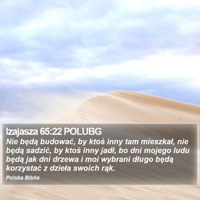 Izajasza 65:22 POLUBG Bible Verse Image