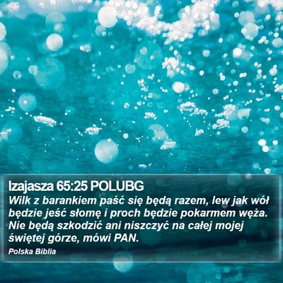 Izajasza 65:25 POLUBG Bible Verse Image