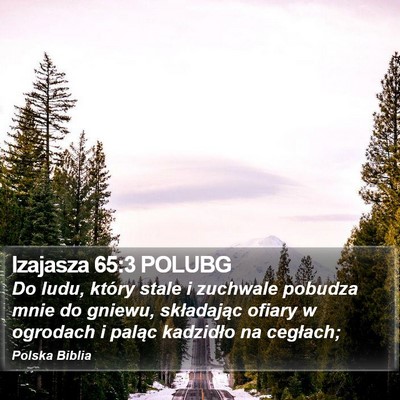 Izajasza 65:3 POLUBG Bible Verse Image