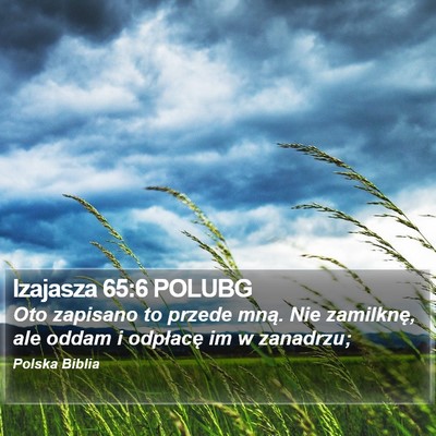 Izajasza 65:6 POLUBG Bible Verse Image