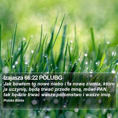 Izajasza 66:22 POLUBG Bible Verse Image
