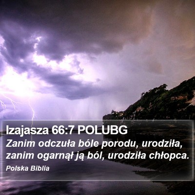 Izajasza 66:7 POLUBG Bible Verse Image