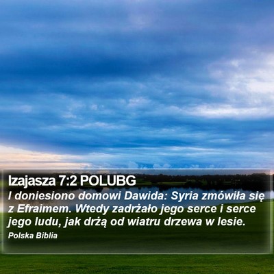 Izajasza 7:2 POLUBG Bible Verse Image
