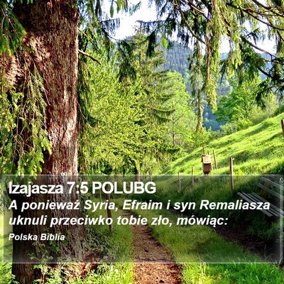 Izajasza 7:5 POLUBG Bible Verse Image