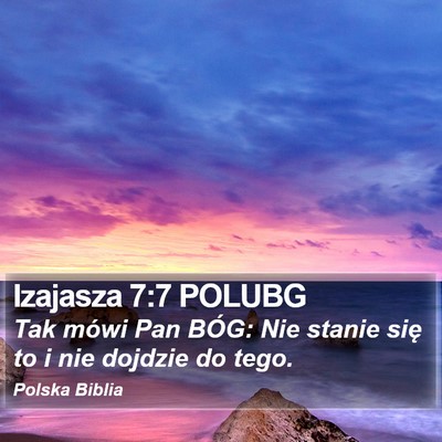 Izajasza 7:7 POLUBG Bible Verse Image