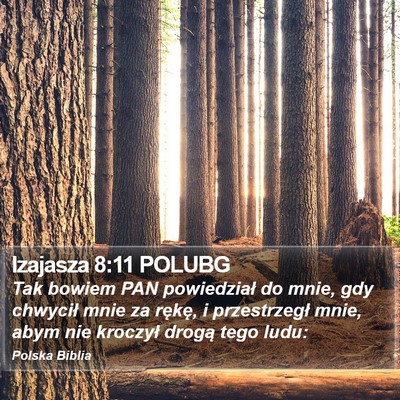 Izajasza 8:11 POLUBG Bible Verse Image