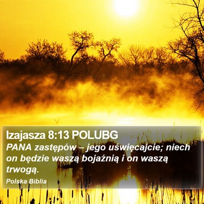 Izajasza 8:13 POLUBG Bible Verse Image