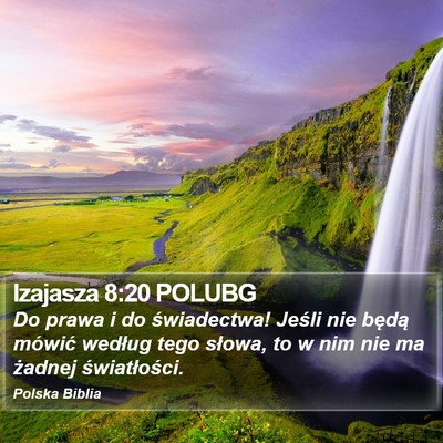 Izajasza 8:20 POLUBG Bible Verse Image