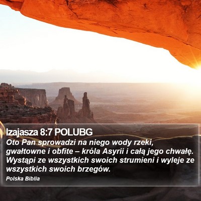 Izajasza 8:7 POLUBG Bible Verse Image