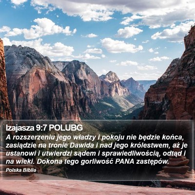 Izajasza 9:7 POLUBG Bible Verse Image