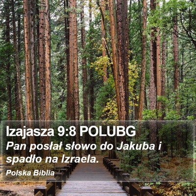 Izajasza 9:8 POLUBG Bible Verse Image