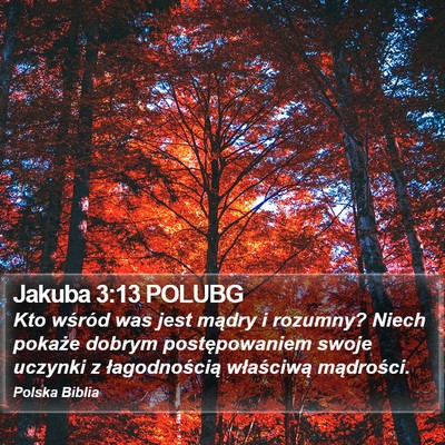 Jakuba 3:13 POLUBG Bible Verse Image