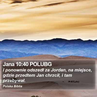 Jana 10:40 POLUBG Bible Verse Image