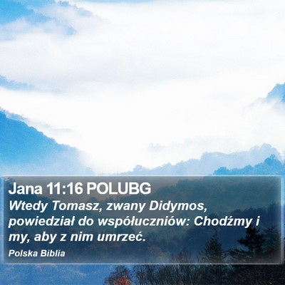 Jana 11:16 POLUBG Bible Verse Image