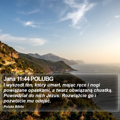 Jana 11:44 POLUBG Bible Verse Image