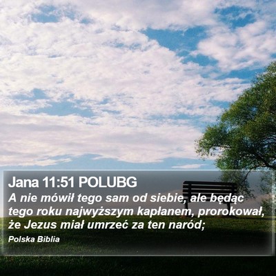 Jana 11:51 POLUBG Bible Verse Image