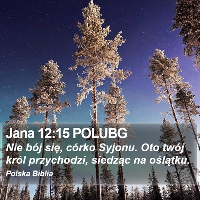 Jana 12:15 POLUBG Bible Verse Image