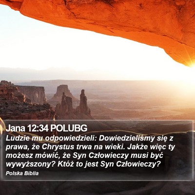 Jana 12:34 POLUBG Bible Verse Image