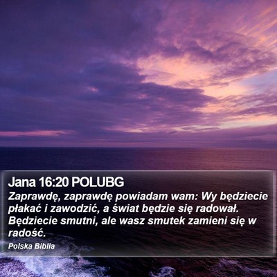 Jana 16:20 POLUBG Bible Verse Image