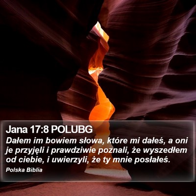 Jana 17:8 POLUBG Bible Verse Image