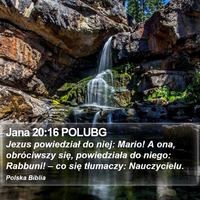 Jana 20:16 POLUBG Bible Verse Image