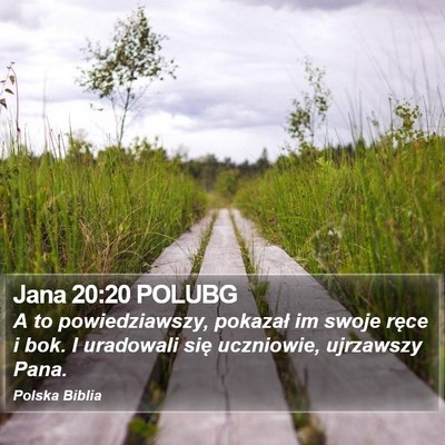 Jana 20:20 POLUBG Bible Verse Image