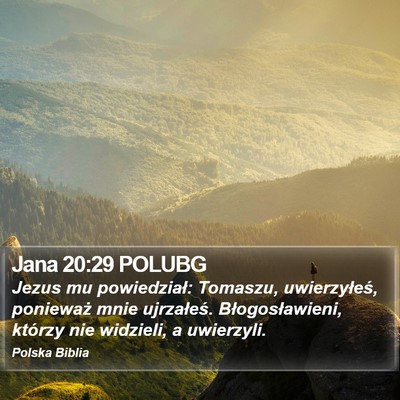Jana 20:29 POLUBG Bible Verse Image