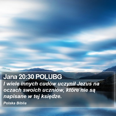 Jana 20:30 POLUBG Bible Verse Image