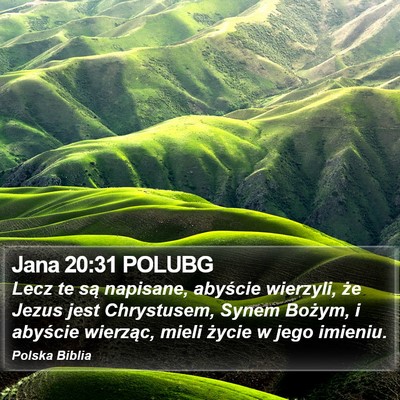 Jana 20:31 POLUBG Bible Verse Image
