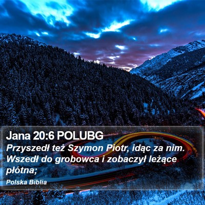 Jana 20:6 POLUBG Bible Verse Image