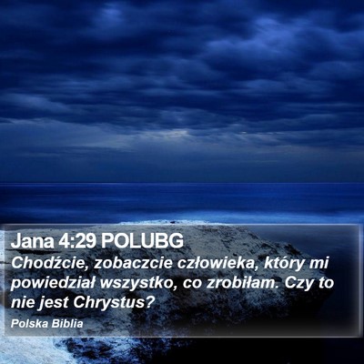 Jana 4:29 POLUBG Bible Verse Image