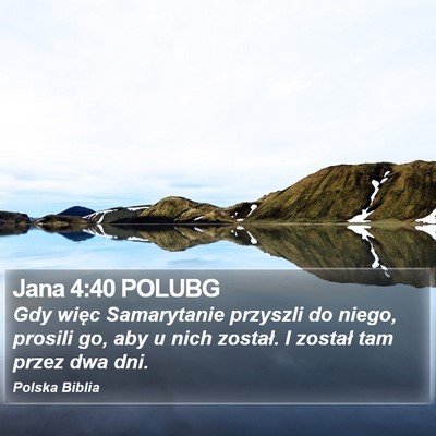 Jana 4:40 POLUBG Bible Verse Image