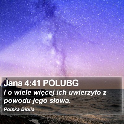 Jana 4:41 POLUBG Bible Verse Image