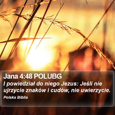 Jana 4:48 POLUBG Bible Verse Image