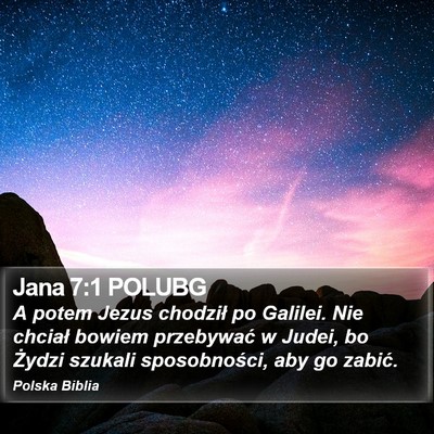 Jana 7:1 POLUBG Bible Verse Image