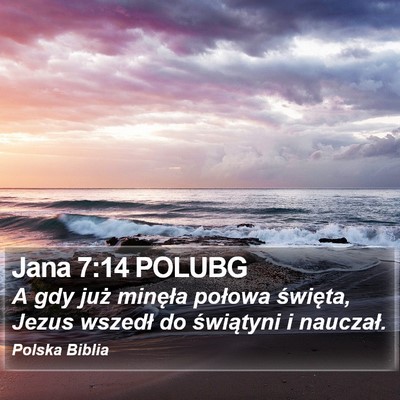 Jana 7:14 POLUBG Bible Verse Image