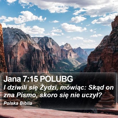 Jana 7:15 POLUBG Bible Verse Image