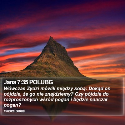 Jana 7:35 POLUBG Bible Verse Image