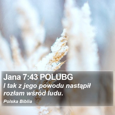 Jana 7:43 POLUBG Bible Verse Image
