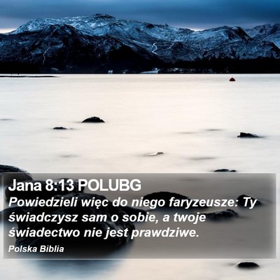 Jana 8:13 POLUBG Bible Verse Image