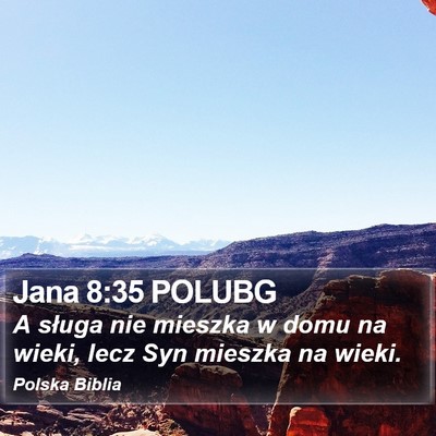 Jana 8:35 POLUBG Bible Verse Image