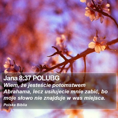 Jana 8:37 POLUBG Bible Verse Image