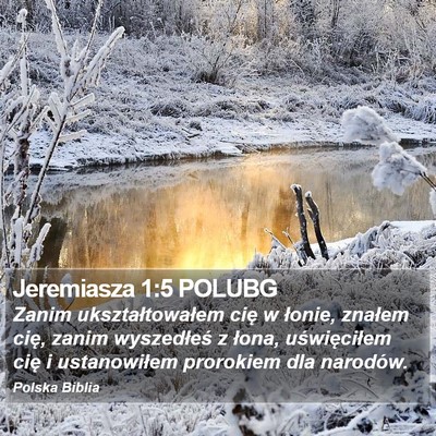 Jeremiasza 1:5 POLUBG Bible Verse Image