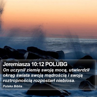 Jeremiasza 10:12 POLUBG Bible Verse Image