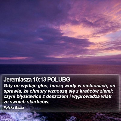 Jeremiasza 10:13 POLUBG Bible Verse Image
