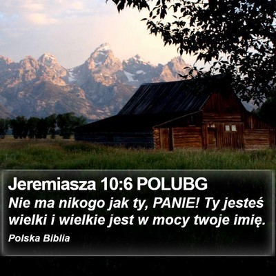 Jeremiasza 10:6 POLUBG Bible Verse Image