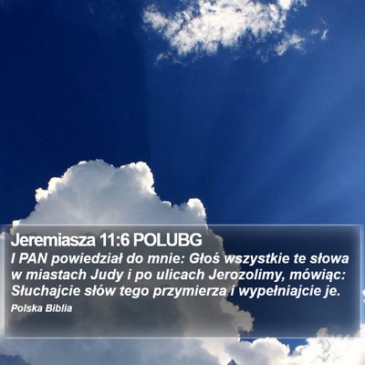Jeremiasza 11:6 POLUBG Bible Verse Image