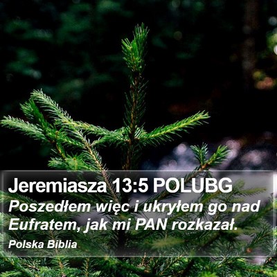 Jeremiasza 13:5 POLUBG Bible Verse Image