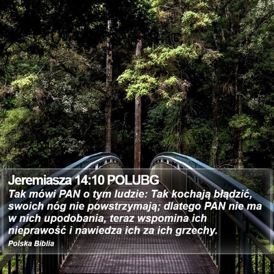 Jeremiasza 14:10 POLUBG Bible Verse Image