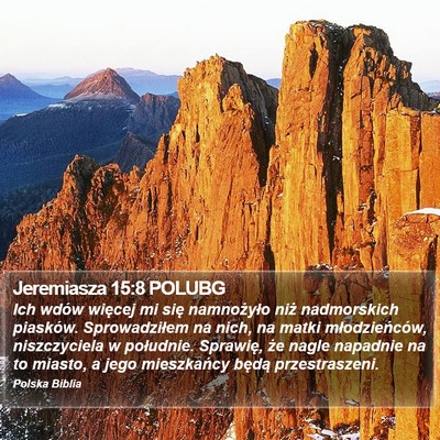 Jeremiasza 15:8 POLUBG Bible Verse Image